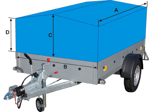 Maße Hochplane mit Spitzdach